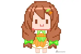 奇迹暖暖人物像素画欣赏 方方的海樱大小姐图片