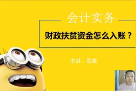 财政扶贫资金怎么入账？视频封面