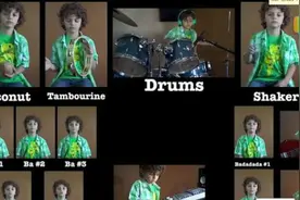 7岁小男孩用8种乐器创作歌曲！自己的孩子为什么就不行？