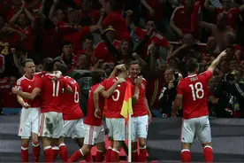 足球——四分之一决赛：威尔士胜比利时图片