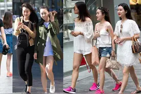 五爷街拍秀：三里屯街头时尚摄影美女聚集地，阳光姐妹淘靓爆眼球图片