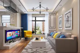 7.3万装修东方新天地71平现代简约时尚两居室婚房图片