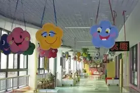 幼儿园走廊环境布置（幼儿园吊饰、花园式走廊布置）图片