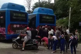 乘客把头伸出公交车窗外，惨剧发生了！图片