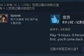 《极限脱出3：零时困境》获一致赞赏 Steam商店好评率100%图片