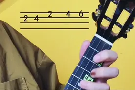 《答案》：从上往下是1234弦，第一句24在2弦，弹2弦2品4品246在一弦，所以弹一弦246品～剩下谱子一样视频封面