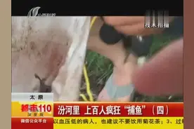 太原：汾河里 上百人疯狂“捕鱼”（四）视频封面