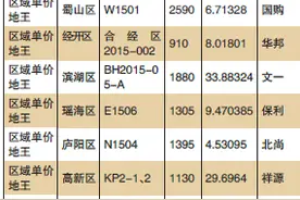 盘点合肥各区域地王（表格）图片