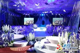 希尔顿酒店携手百金婚庆“邂逅蔚蓝”婚礼秀图片