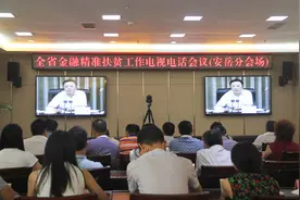 安岳县组织收看全省金融精准扶贫工作电视电话会议图片