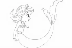 小公主苏菲亚美人鱼儿童简笔画教程及内容概要图片