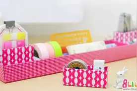 化妆台前的置物盒制作教程图片