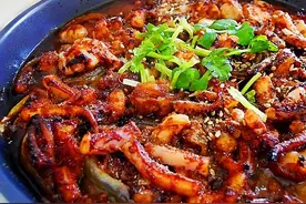 韩式辣味烤鱿鱼图片