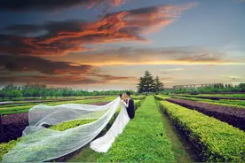 组图：盘点那些大学生在大学校园里拍摄的婚纱照图片