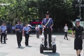 意大利帅警察杭州驾驶平衡车巡逻，你偶遇到了吗？视频封面