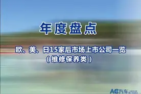 年度盘点 | 欧、美、日15家后市场上市公司一览（维修保养类）图片