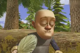 熊出没 小熊熊耍木棍，可还是斗不过光头强，于是展开B计划