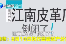 江南皮革厂厂长黄鹤携巨款带人跑路？真的！大结局是处置最后资产视频封面