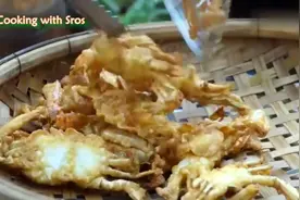 农村巧妇教你做炸螃蟹，既简单又美味，大人小孩都喜欢吃