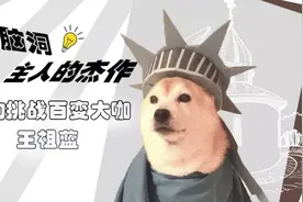 强脑洞主人的杰作  狗狗挑战百变大咖王祖蓝图片