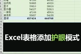 Excel 表格添加护眼模式