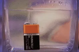 把电池放入水中会发生什么事图片