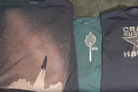 在深色衣服上喷洒漂白剂，几分钟后会让你得到一件个性T恤图片