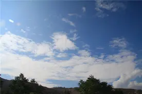 蓝蓝的天上白云飘图片