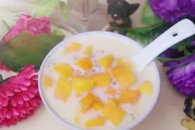 夏日解暑糖水：芒果椰汁西米露，自己动手也就那么简单图片