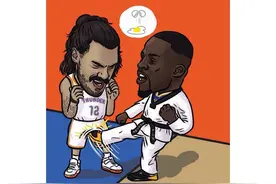 当经典NBA情景漫画化，看完你也会笑翻！图片
