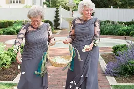 世界首例，两位花童共 149 岁！给孙一场难忘的婚礼～图片