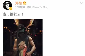 郑恺晒肌肉块称要撸铁去 网友们表示被帅到了！图片