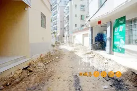 绿塘村内的旧绿塘路动工改造图片