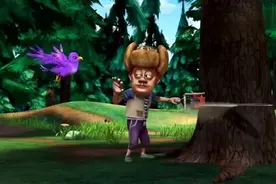 光头强把小鸟的家毁了，鸟蛋都不见了