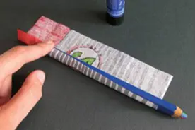 ２分钟，吸管和纸做成简易火箭图片