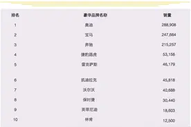 对比美国豪车销量，中国市场买几个品牌的帐？图片