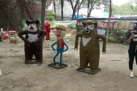 纯手工稻草人，快乐了多少人图片