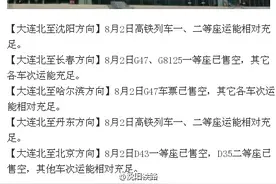 8月2日大连北站出行购票信息“新鲜出炉”！图片