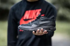 又轻又酷！Nike Air Max 1 Ultra Flyknit 全黑配色近赏图片