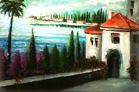 田迎人油画《上帝保佑摩纳哥》图片