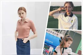 兼具时尚帅气的女士短袖Polo衫图片