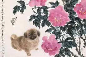 这么古色古香的狗狗画作，真是难得一见图片