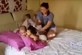 一个人带三胞胎是种什么体验图片