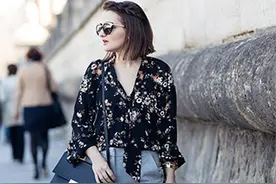 【一天一look】单色衬衫太低调 来朵花装饰一下就OK啦！图片