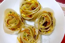 玫瑰花型饺子方太蒸爱行动图片