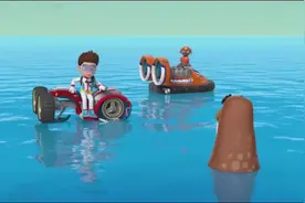 莱德解开缠住尾巴的锁链 怀孕的海狮被救了 阿宝船长放心了