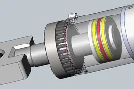 液压缸工作状态，3D演示动画，Solidworks制作