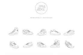 神奇的球鞋简笔画 全部一笔画成图片