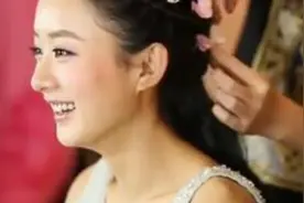赵丽颖复古风婚礼新娘妆彩妆现场实拍集锦，楚楚动人，好看！图片