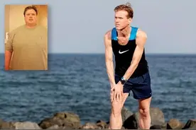 美国励志哥每天坚持跑步 成功减100公斤变型男图片